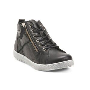 GELATO Black Leather Tender High Top Sneakers